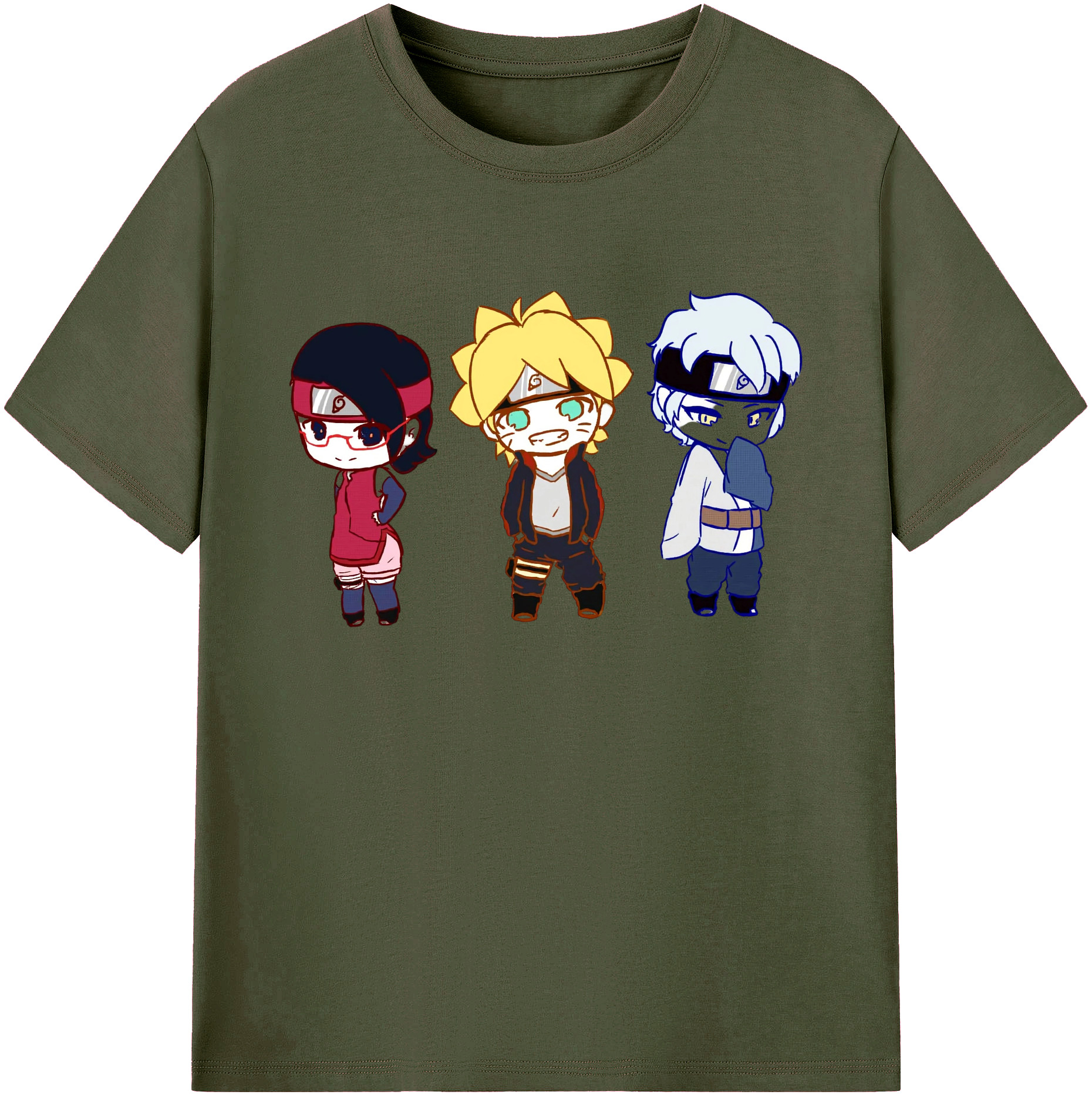 （画像用） NARUTO -ナルト- うずまき ボルト Uzumaki Boruto 綿100％ メンズ半袖Tシャツ｜肌触りやわらか＆通気性